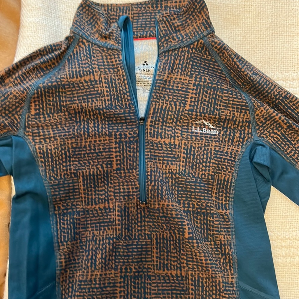 RARE PRINT LL Bean quarter zip